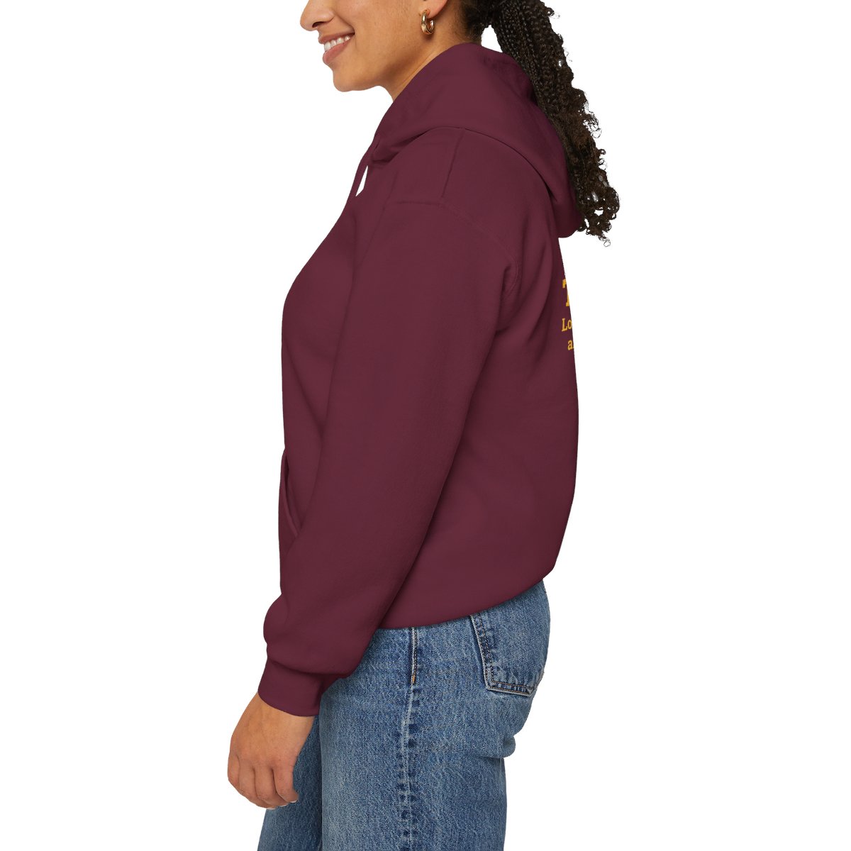 Bradshaw family farms logo on hoodie