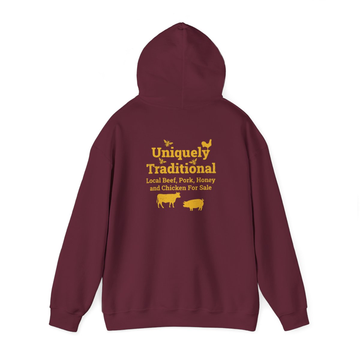 Bradshaw family farms logo on hoodie
