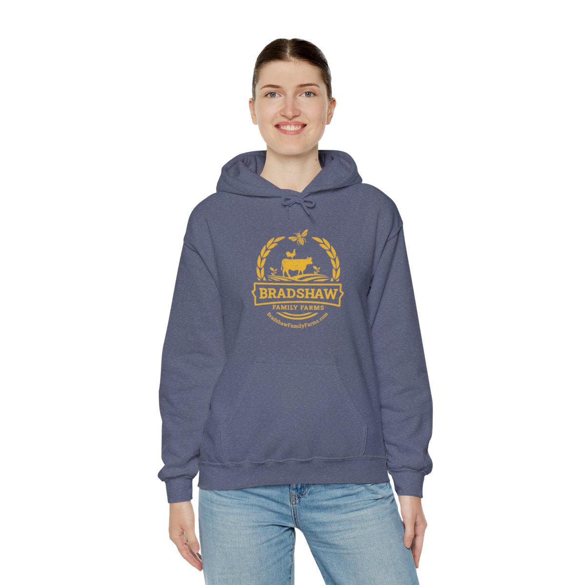 Bradshaw family farms logo on shirt